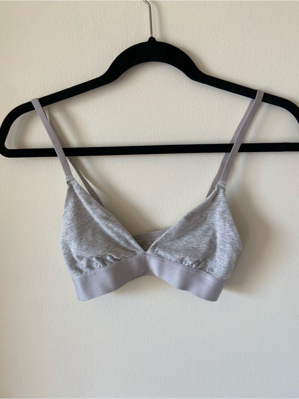 Auden Light Gray Wireless Triangle Bralette